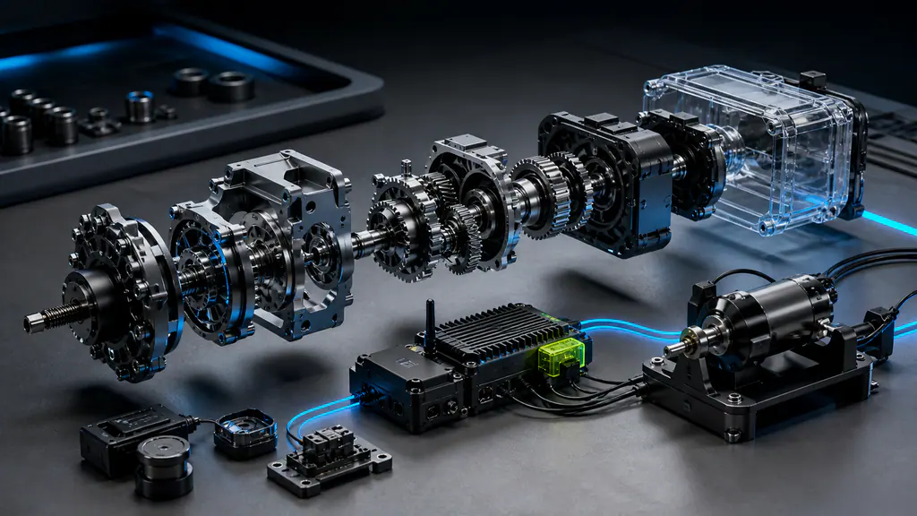 Representative modular model-engineering drivetrain with neutral control electronics