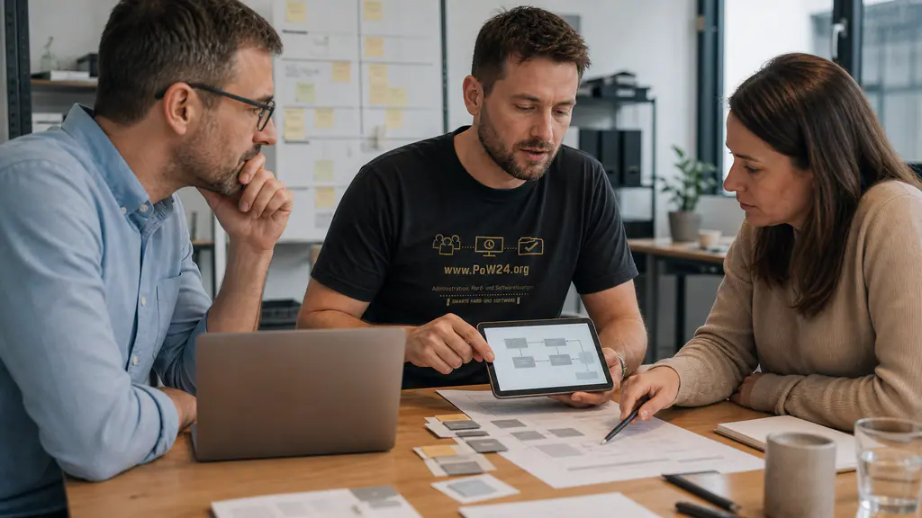 PoW24 consultant demonstrates an AI approach tailored to the workflow of two business decision-makers