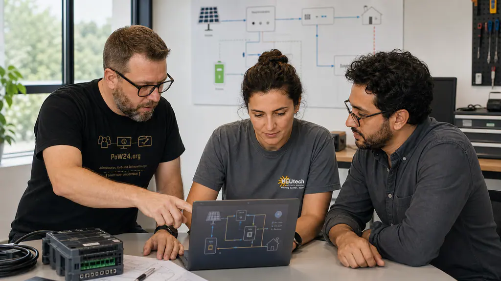 PoW24-Spezialist demonstriert mit einem NEUtech-Team eine digitale Optimierung für Energiesysteme